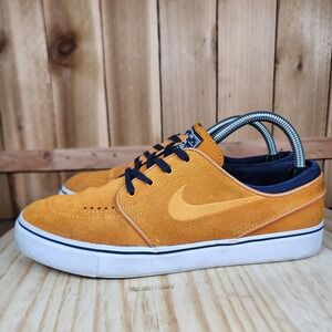 Nike SB Stefan Janoski Shoes Mens Size 8 Yellow Suede‎ Skate Shoes 333824-774